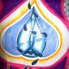 Spiraling Water Droplets - Marker And Color Pencil Drawings - By Gwen Opiela, Abstract Drawing Artist