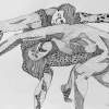 And They Danced - Ink On Paper Drawings - By Alistair Cooke, Black And White Drawing Artist