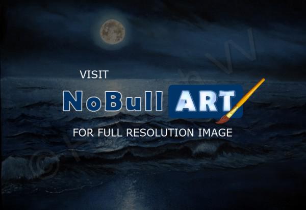 Realistic - Blue Nite - Oil Painting On Canvas
