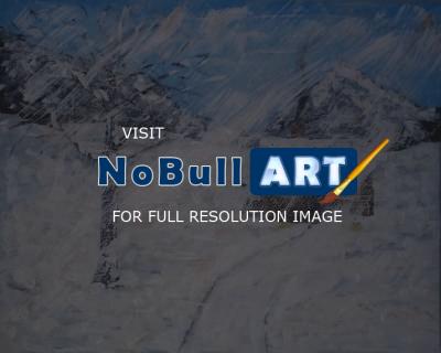 Landscapesnow - Snow Storm - Acrylic On Canvas
