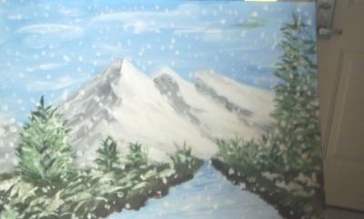 Landscapesnow - Skiing Country - Acrylic On Canvas