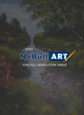 Landscape Water - Plum Hollow - Acrylic On Canvas