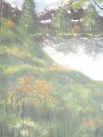 River Bend - Acrylic On Canvas Paintings - By Bob Arnold, River Landscape Painting Artist