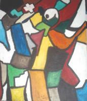 Focal  Point - Acrylic On Canvas Paintings - By Bob Arnold, Abstract Painting Artist