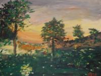 Abstract Landscape - Acrylic On Canvas Paintings - By Bob Arnold, Landscape Country Painting Artist