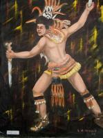 Inca Dancer - Acrylic On Canvas Paintings - By Bob Arnold, People Characters Painting Artist
