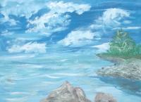 Landscape Water - Restless Ocean - Acrylic On Canvas
