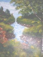 Plum Hollow - Acrylic On Canvas Paintings - By Bob Arnold, Landscape Water Painting Artist