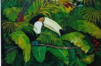 Tucan - Oil Paintings - By Gladys Villalobos, Wild Life Painting Artist