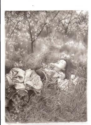 Latest Work - Handmaidens Meadow - Pencil