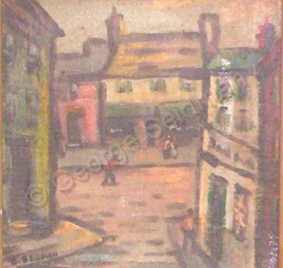 City And Town - Street Scene - Oil