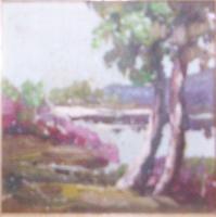 Lake Scene - Oil Paintings - By George Seidman, Post Impressionist Painting Artist