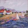 Boats On A Lake - Oil Paintings - By George Seidman, Post Impressionist Painting Artist