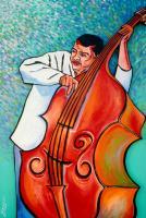 In Gallery Memphis - Big Bass Man - Acrylic On Wood Cutout