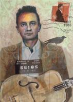 Johnny Cash El Paso Texas - Giclee Canvas Print Paintings - By Gray Gallery, Folk Art Canvas Print Painting Artist