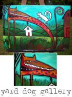 Yard Dog Number 189 - Acrylic On Wood Paintings - By Gray Gallery, Folk Art Painting Artist