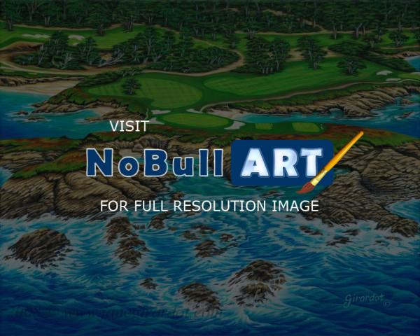 Seascapes - Pebble Beach 15Th Hole-North - Acrylic On Canvas