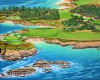 Seascapes - Pebble Beach 15Th Hole-South - Acrylic On Canvas