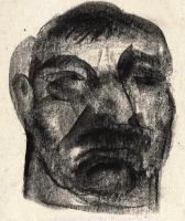 Alfred Hrdlicka Portrait - Figurative Paintings - By Engin Aslan, Oil On Paper Painting Artist