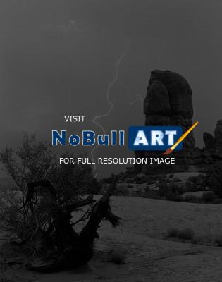 Dancing Light - Lightning Stor - Arches National Park Utah - Digital