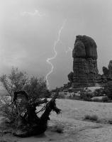 Dancing Light - Lightning Stor - Arches National Park Utah - Digital