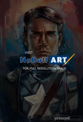 Superhero Art - Captain America - Painting