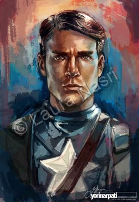 Superhero Art - Captain America - Painting