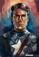 Superhero Art - Captain America - Painting