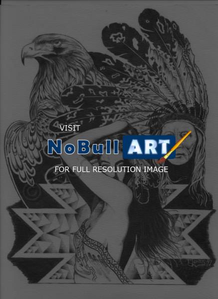 Not For Sale - Chief Golden Eagle - Pencil N Ink