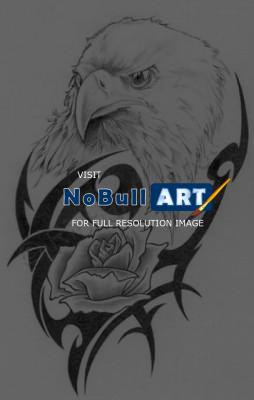 Not For Sale - Rose Eagle - Pencil N Ink