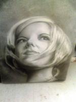 Karoline Von D - Charcoal Pencil Drawings - By Richard Jones, Portraits Drawing Artist