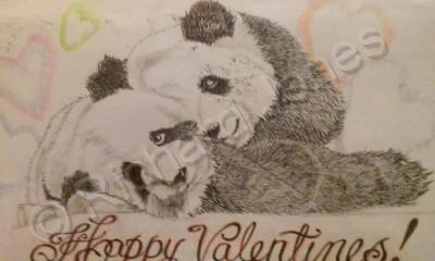 Not For Sale - Valentine Pandas - Pencil