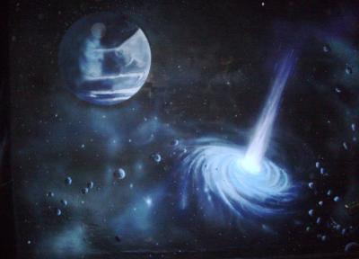 Mural Art - Space Wormhole Mural - Mixed On Walls