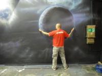 Space Mural - Mixed On Walls Mixed Media - By Chris Charles, Murals Mixed Media Artist