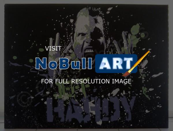 Some Of My Canvas Artwork - Jeff Hardy Wrestler - Acrylics