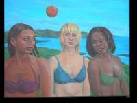 Judgment Of Paris - Pg - Oil On Canvas Paintings - By Glenn Fuzz Corey, Figurative Painting Artist