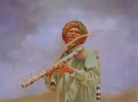 Rajsthani Man - Oil On Canvas Paintings - By Chirag Chauhan, Reyalistik Painting Artist