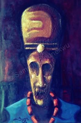 Conceptual - Ancestors And Heritage - Sand And Oil Colour On Canvas