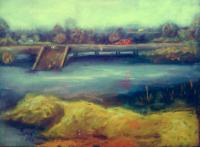 Landscape - Apcon Bridge - Oil Colour On Canvas