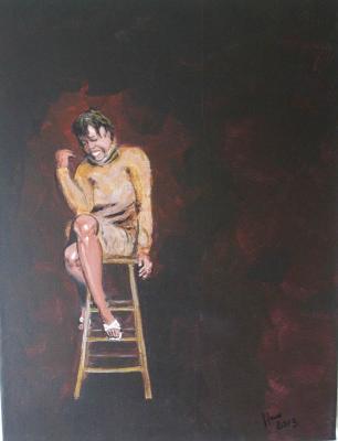 Painting - Dee Dee On A Stool - Acrylic