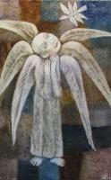 Angel And Bird - Coated Paperboard Other - By Alexandra Schastlivaya, Surrealism Other Artist