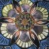 Corona On Black 1 - Watercolor Paintings - By Terri Deuel, Sacred Geometry Painting Artist