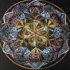 Corona On Black 3 - Watercolor Paintings - By Terri Deuel, Sacred Geometry Painting Artist