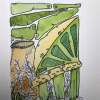 The Kids Under The Carpet III - Watercolor Paintings - By Terri Deuel, Abstract Painting Artist