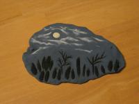 A Moonlit  Night - Clay Paintings - By Kenlyn Castellanos, Clay Paintings Painting Artist