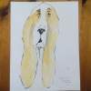 American Basset Hound - Watercolour Paintings - By Garry Fowler, Hand Painted Painting Artist
