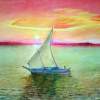 Sunset - Pastel Drawings - By Shiva Vemula, Realism Drawing Artist