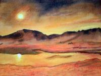 Sunset2 - Pastel Drawings - By Shiva Vemula, Realism Drawing Artist