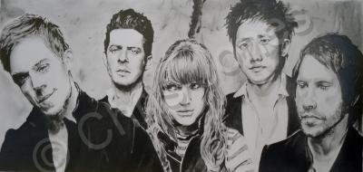 Graphite Portraits - The Airborne Toxic Event - Pencil  Paper