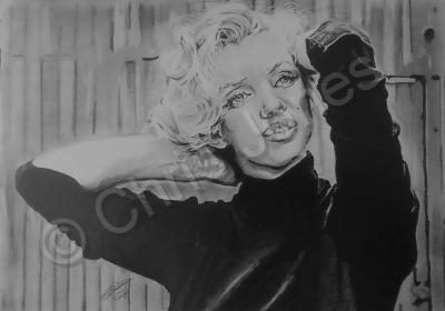 Graphite Portraits - Marilyn Monroe - Pencil  Paper